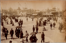 Paris, Universal Exhibition, at the foot of the Eiffel Tower, vintage print, 1889 Ti picture