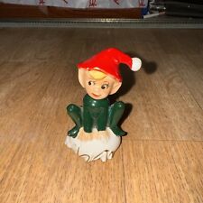Rare Parma AAI Ceramic Pixie Elf  Gnome Figurine Setting On A Turtle picture