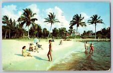 Punta Gorda, Florida The beautiful Beach of HOTEL CHARLOTTE HARBOR postcard 1955 picture