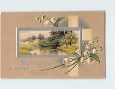 Postcard Countryside Home Wishing You A Happy Easter Embossed Card picture