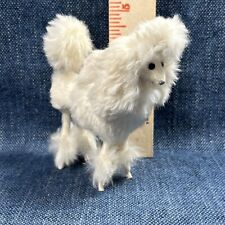 Vintage 1950’s Real Fur White Poodle Dog Toy picture