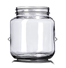1/2 Gallon (64oz) Glass Jar w/white Plastic Lid - 6 Pack picture