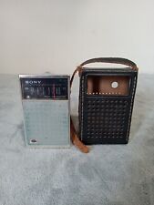 Vintage SONY MODEL 2R-27 Eight Transistor Radio with Leather Case Tested Works picture