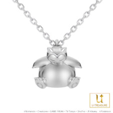 U-TREASURE Pokemon Snorlax Necklace Silver accessory jewelry New F/S from Japan picture