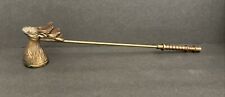 Vintage Brass Candle Snuffer, Deer Head With Antlers And Brass Detailed Arm picture