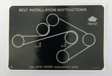 John Deere Tractor Mower Deck Belt Decal On How To Install Belt  110-112 picture