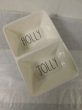 Rae Dunn HOLLY JOLLY Divided Tray NEW picture