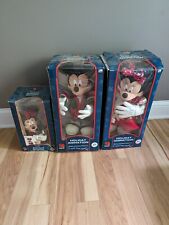 Vintage Lot 3 Santa's Best Mickey Santa Claus Minnie Ornament Animated Christmas picture
