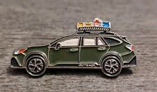 Olive Green Official Subaru Outback Rooftop Cargo Advertising Enamel Lapel Pin picture