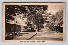 Onset MA-Massachusetts, Scenic View Of West Central Ave Vintage c1924 Postcard picture