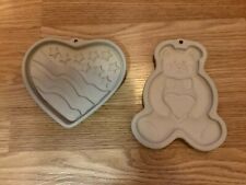 The Pampered Chef Cookie Molds, Teddy Bear & Patriotic Heart, Final Edition picture