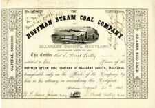 Hoffman Steam Coal Co. of Allegany County, Maryland - Stock Certificate - Mining picture