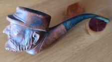 Vintage Hand Carved Wooden Man's Face Tobacco Pipe By Courrieu Cogolin picture