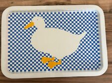 Faroy Inc. Spain Vintage Duck Metal SERVING TRAY 13 1/2 x 19 1/2 Checkered Large picture