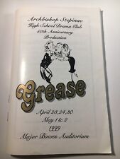 Archbishop Stepinac High School Drama Club Grease Production Program Book 1999 picture