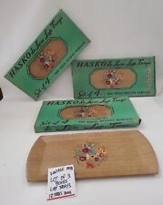 Buffet Lap Tray 12 Vtg. 1940's Haskelite HASKO De Luxe Wood & Lithographed Paper picture