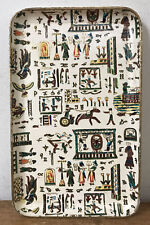 Vtg Alfred E Knobler Egyptian Hieroglyphics Paper Mache Alcohol Proof Tray JAPAN picture