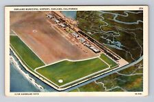 Oakland CA-California, Aerial Oakland Municipal Airport Antique Vintage Postcard picture