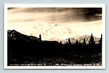 RPPC Postcard Mount McKinley AK Alaska Mt Landscape Real Photo picture