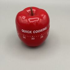 Quick Cooking Red Apple 60 Minute Working Kitchen Timer Vintage Apple Timer Cook picture