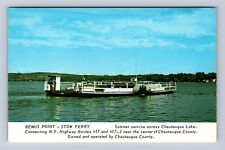Bemus Point NY-New York, Stow Ferry To Chautauqua Lake Souvenir Vintage Postcard picture