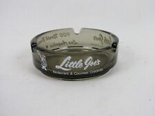 Vintage Little Joe’s Restaurant & Groceries Ashtray-Glass-Gray Tint-Round-L.A. picture