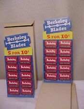 Vtg NOS Counter Display Berkeley Double Edge Razor Blades w/Orig Outer Box1940s. picture