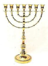 Large Authentic Temple Menorah Gold Plated Candle Holder 16.9″ / 43cm picture