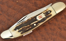 VINTAGE KISSING CRANE SOLINGEN GERMANY STAG COPPERHEAD KNIFE 2025XX1 (16249) picture
