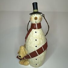 Williraye Studio Figurine Snowman With Dog 2018 Folk Art Winter /Christmas Decor picture