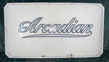 RARE OLD ORIGINAL  Arcadian PORCELAIN STORE SIGN 13” X 7” picture