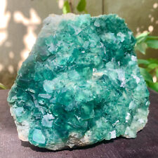 3.42LB NATURAL Green FLUORITE Quartz Crystal Cluster Mineral Specimen picture