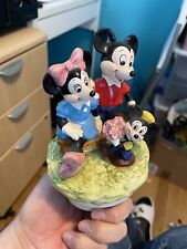 Mickey Minnie Mouse Mother's Day Music Box Figures 1982 Disney Schmid (10) picture