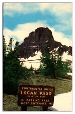 Mt. Clements From Logan Pass, Continental Divide Glacier National Park Postcard picture