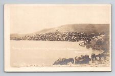 Lewiston MT RPPC Range Horses Watering Great Northern Reservior 1908 Postcard picture