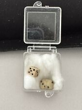 Vintage Very Tiny Bone Dice Set Of 2 Different Sizes B7 picture