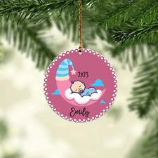 Baby's First Christmas, Baby sleeping Christmas Ornament, tree hanging Ornament picture