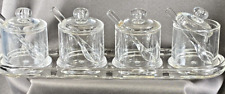 Acrylic Tray With Four Lidded Jars with Matching Spoons picture