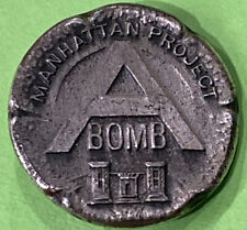 Authentic Sterling Silver Manhattan Project Employee A-Bomb Pin picture