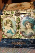 Victorian Little Girls' Vanity Case Opens with a Surprise Trinket Box Inside picture