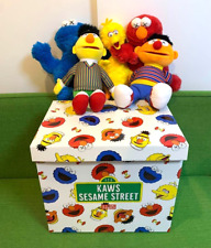 Kaws x UNIQLO Sesame Street Plush Doll Complete Box LIMITED 5 set Japan RARE picture