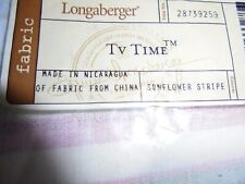 Longaberger Sunflower Stripe Regular TV Time Basket Liner #28739259 - NEW picture