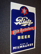 Circa 1950s Blatz Display 3+ Foot Poster picture