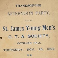 1896 St James Young Men's CTA Danforth And Hodgdon's Orchestra Harvard Cambridge picture