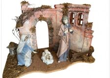 NAO BY LLADRO 3PIECE NATIVITY SET #7026 GLOSSY & RARE CRÈCHE /STABLE COLLECTORS picture