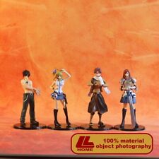 Anime Fairy Tail Natsu Gray Lucy Erza 4pcs Set PVC Action Figure Statue Toy Gift picture