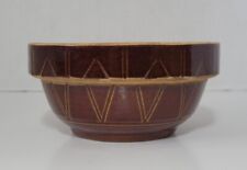 Vintage Ovenware Made In USA Small Brown Mixing Bowl Stoneware picture