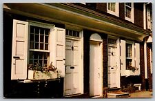 White Doors Pent Eave Elfreths Alley Philadelphia Pennsylvania Historic Postcard picture