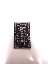 R.J. Roberts Parabola Silver Eye Milliners No.8 Sewing Hand Needles 25 ct. picture