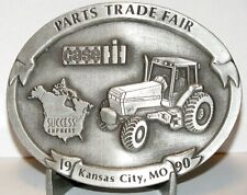 1990 Case IH Kansas City Parts Trade Fair Belt Buckle #1333 Case IH 7130 Tractor picture